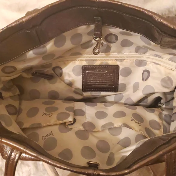 Authentic COACH  Metallic Tote Bag - Picture 4 of 15